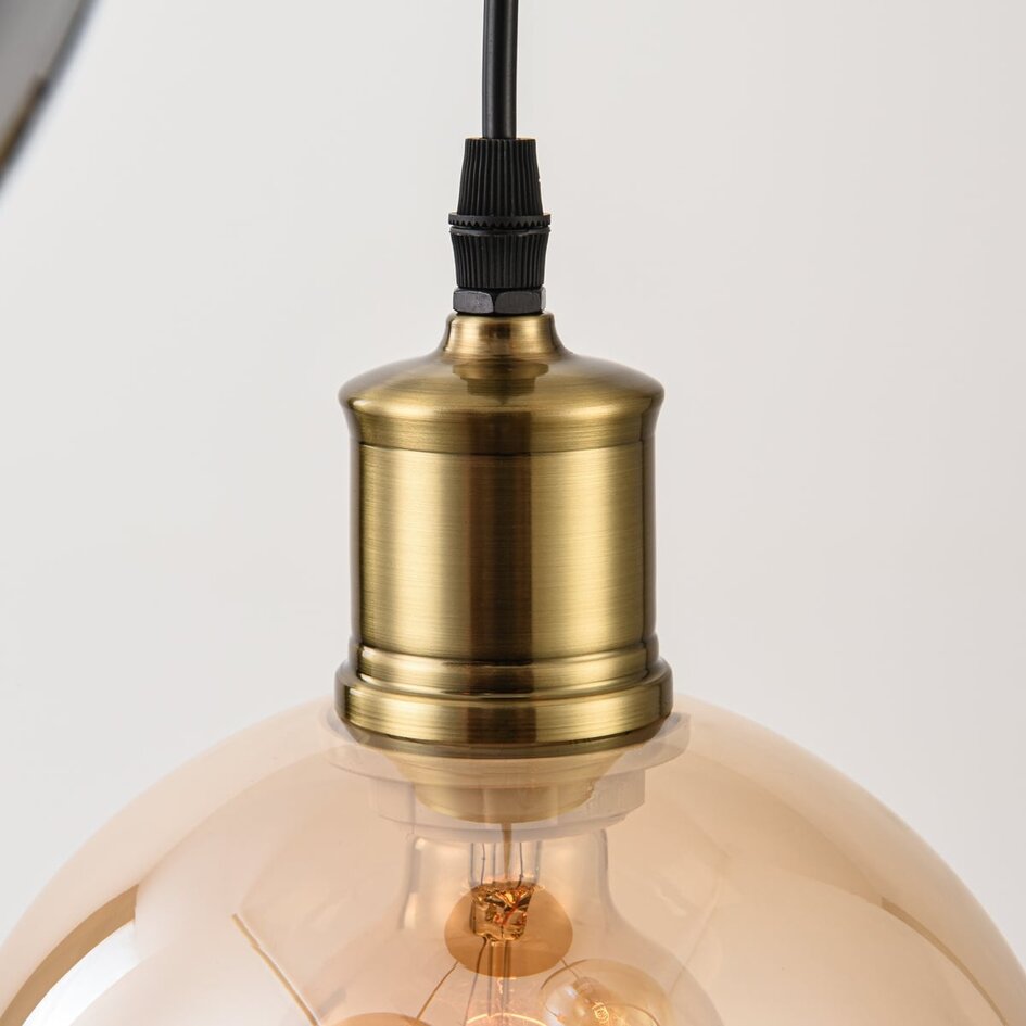 Hanglamp 3-lichts met verschillende kleuren glas - Loiza