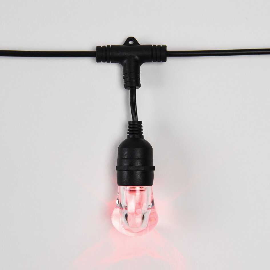 Slim RGBW lichtsnoer met 15 hangende fittingen & TUYA wifi - 15 meter