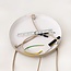 Suspension 3 lumières Trinidad avec verre ambré - beige