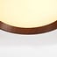 Plafondlamp Nardia met geïntegreerde LED en 3-staps dimbaar Ø39 cm - beige met houtaccent