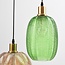 Design hanglamp met verschillende kleuren geribbeld glas - Altair