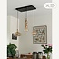 Retro hanglamp Maracas met amber glas - 4-lichts