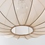 Japandi hanglamp Ecruva met ronde kap van stof Ø50 cm - warm beige met roze ondertoon