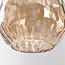 Lampe suspendue Nilo - 6-lumières en verre ambré et détail convexe
