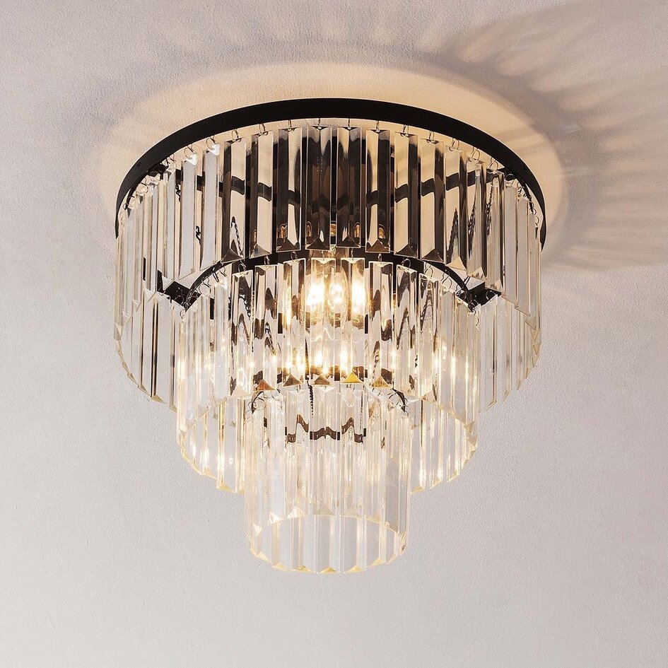 Luxe plafondlamp met helder glas - Royce