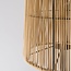 Solar staande lamp Elyra met rotan-look kap - zwart met licht bruin