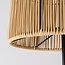 Solar staande lamp Elyra met rotan-look kap - zwart met licht bruin