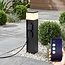 Smart staande buitenlamp met stopcontact en Tuya app Ute – zwart, met diffuser en 2 stopcontacten