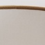 Moderne hanglamp Ovala met beige linnen kap en bruine accenten Ø60 cm