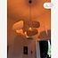 Suspension Zandor en tissu - taupe, gris clair et blanc