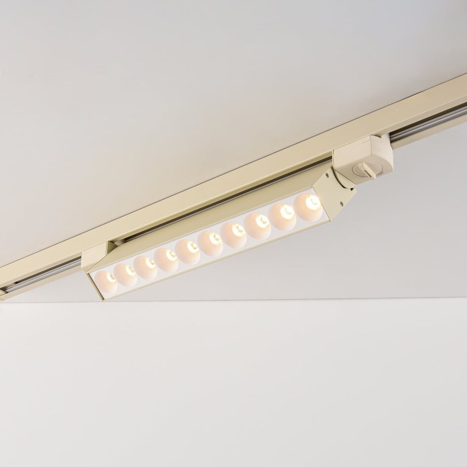 Système de Rails monophasé de 3 mètres avec Spots Nexu 3000K - beige