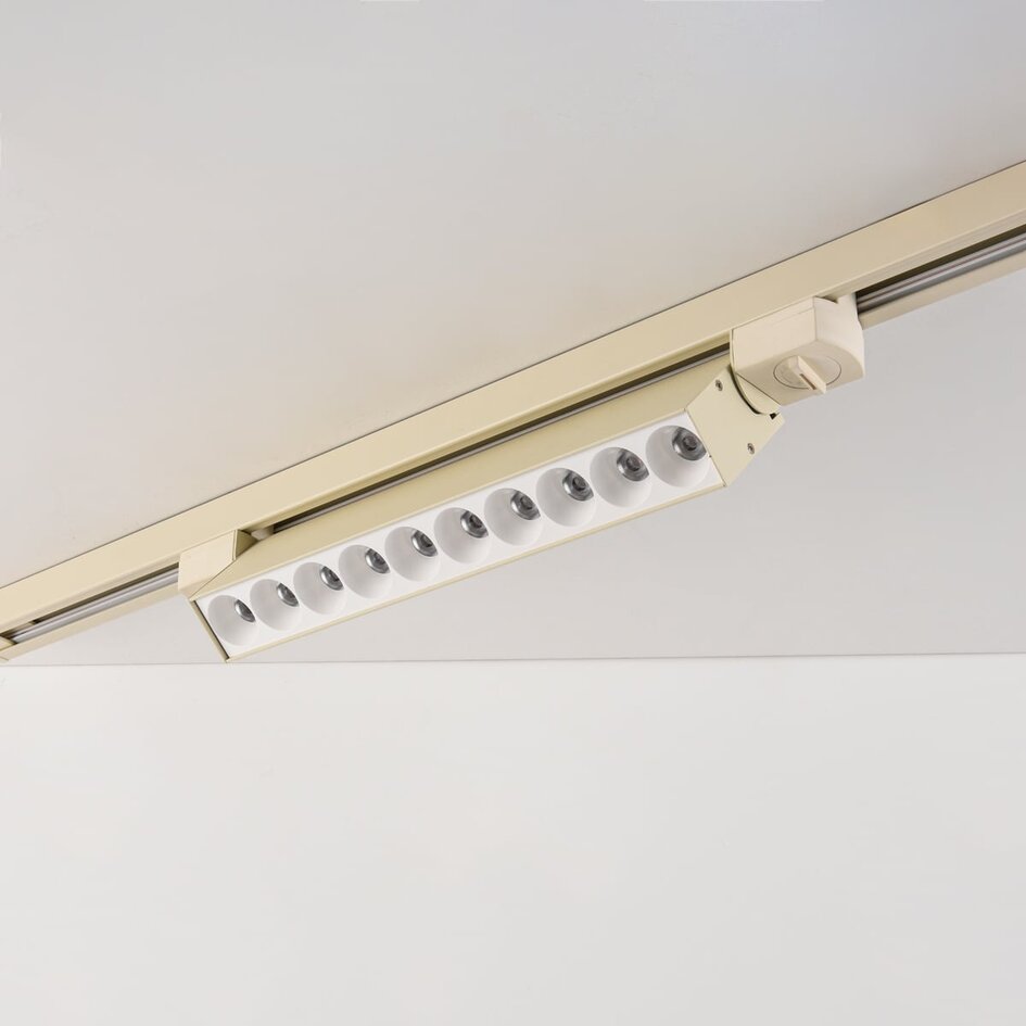 Système de Rails monophasé de 3 mètres avec Spots Nexu 3000K - beige