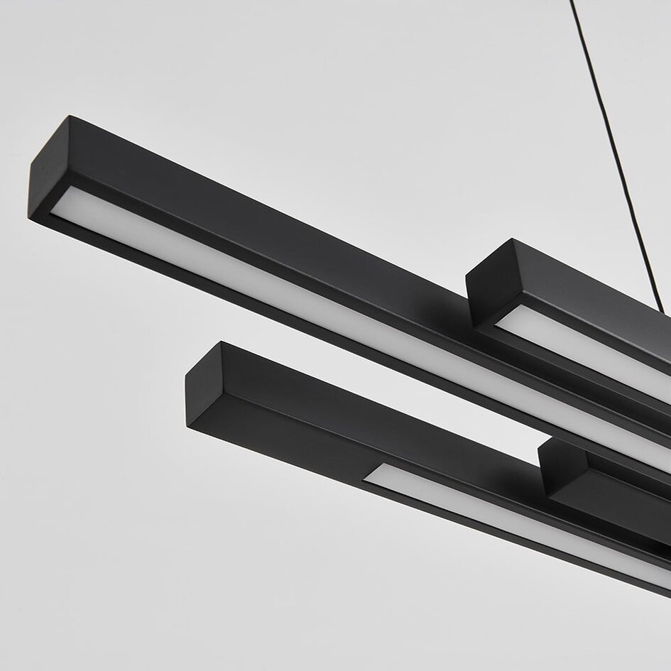 Design hanglamp zwart met 3-staps dimmer - Liana