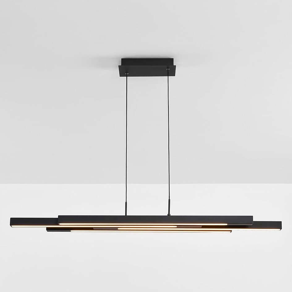 Design hanglamp zwart met 3-staps dimmer - Liana