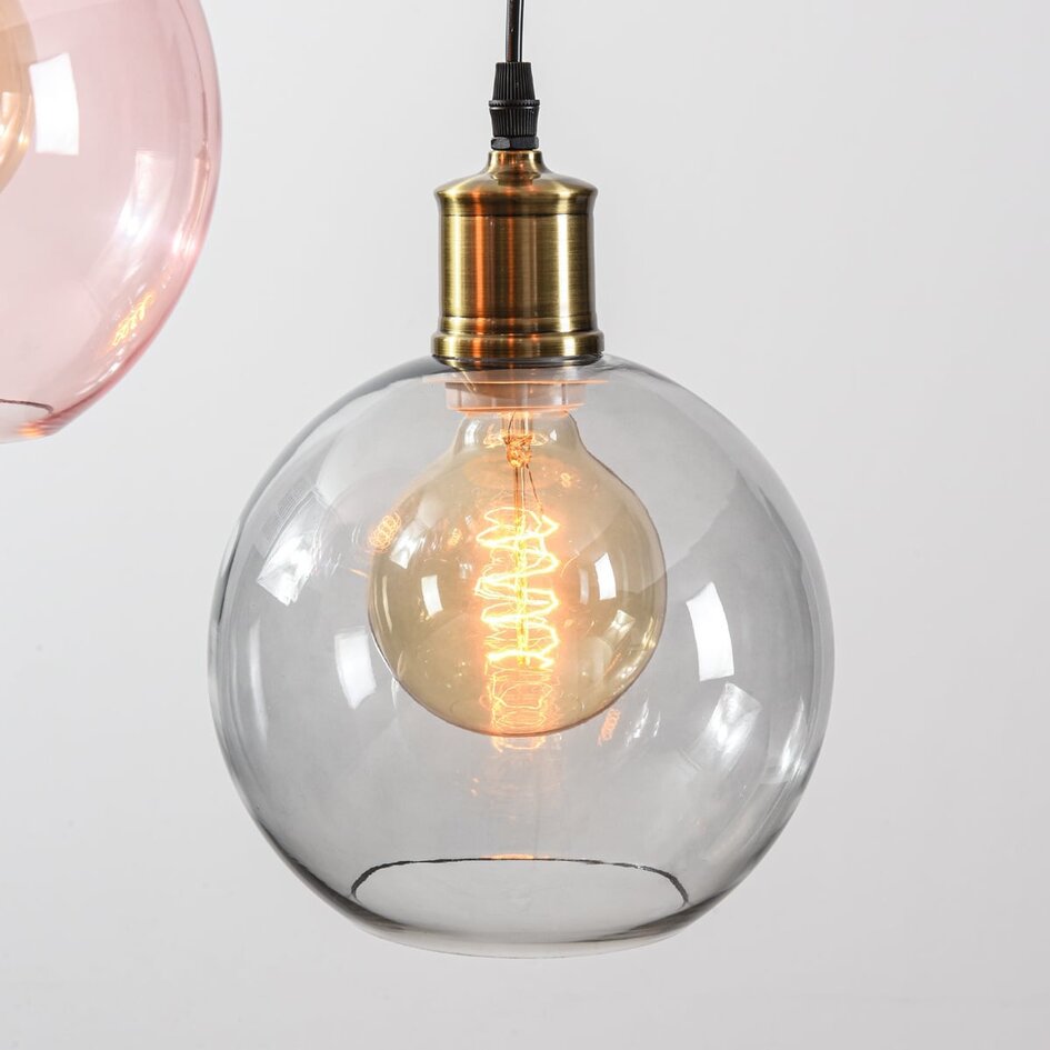 Hanglamp 4-lichts met gekleurd glas - Liya