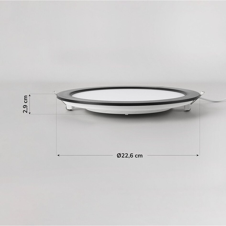 Spot circulaire à LED 18W avec commutateur CCT 3000K/4000K6500K - Ø225mm