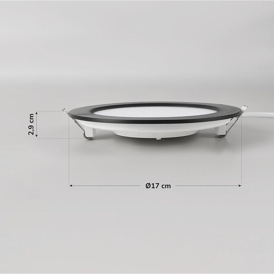 Spot circulaire à LED 12W avec CCT 3000K/4000K/6500K - Ø170mm
