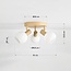 3-lichts plafondlamp Orlando - beige met melkwit glas