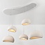 5-lichts Wabi Sabi hanglamp Klori wit steeneffect