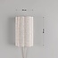 Wandlamp Vlora met linnen kap - gebroken wit