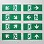 Jeu de pictogrammes pour luminaires montés sur une surface.