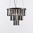 Luxe zwarte hanglamp - Kristal