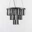 Luxe zwarte hanglamp - Kristal