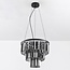 Luxe zwarte hanglamp - Kristal