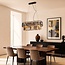 3-lichts luxe hanglamp Kristo met smoke kristalglas