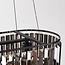 3-lichts luxe hanglamp Kristo met smoke kristalglas