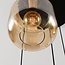 Suspension 5 lumières Cinque or avec verre ambré