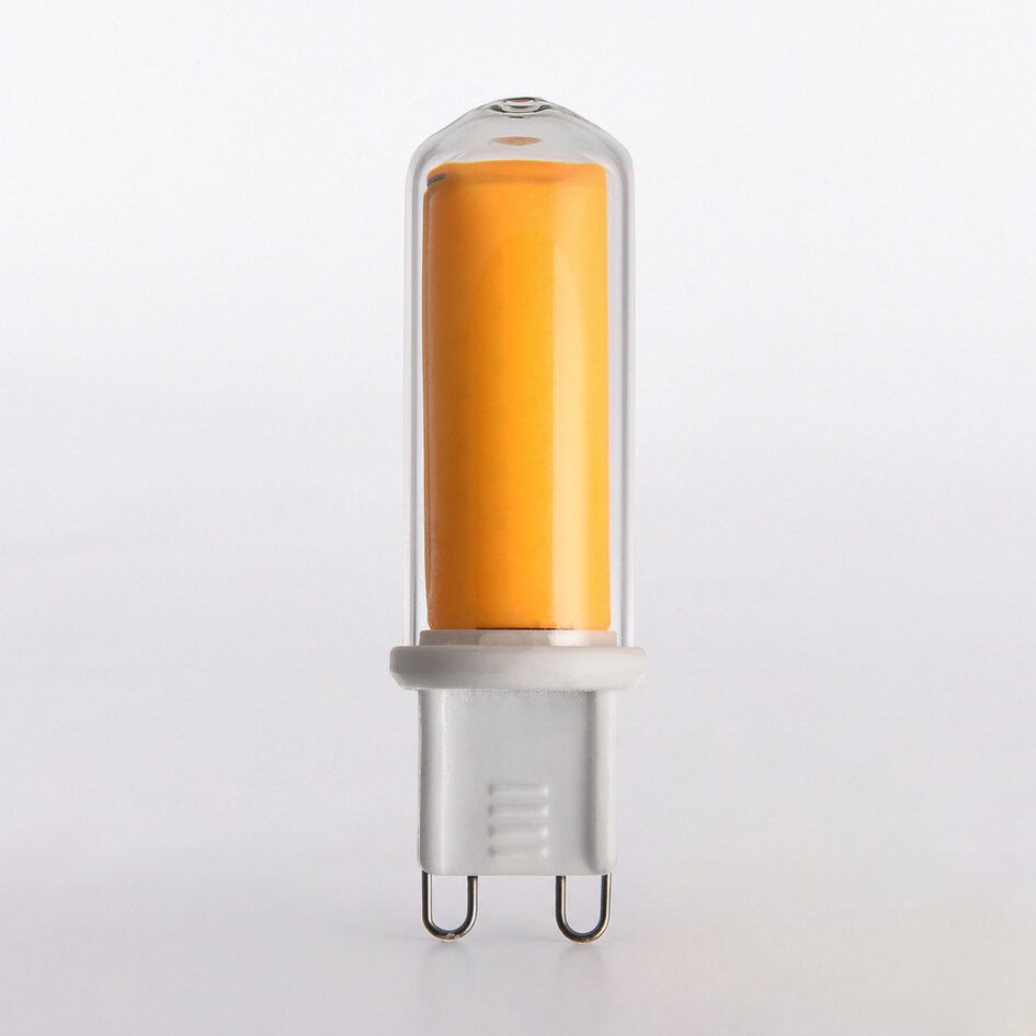 Spot LED G9 dimmable, verre clair, 2700K, 4,2W