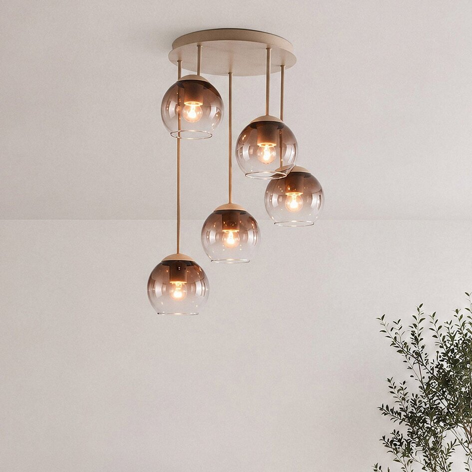 Plafonnier Carat avec verre ombré - beige