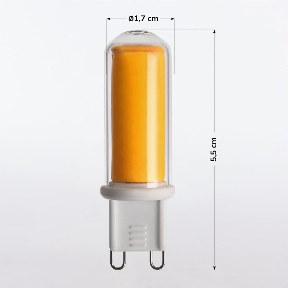 Source lumineuse G9 2,2W verre clair 3 niveaux de gradation