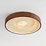3-staps dimbare plafondlamp Cercul met geïntegreerde LED en beige steeneffect - walnootlook