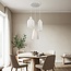 Lampe suspendue moderne Wabi Sabi à 3 lumières avec effet pierre blanc - Kage