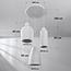 3-lichts moderne Wabi Sabi hanglamp met steeneffect wit - Kage