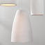 3-lichts moderne Wabi Sabi hanglamp met steeneffect wit - Kage