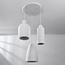 3-lichts moderne Wabi Sabi hanglamp met steeneffect wit - Kage