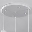 3-lichts moderne Wabi Sabi hanglamp met steeneffect wit - Kage