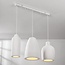 Moderne Wabi Sabi hanglamp met steeneffect wit, 3-lichts - Iki