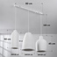 3-lichts Wabi Sabi hanglamp Iki - wit steeneffect