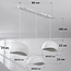 Lampe suspendue Wabi Sabi à 3 lumières Shibui avec motif en pierre blanche - 3 x 40 cm