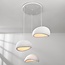 Lampe suspendue Wabi Sabi Ishi à 3 lumières avec motif en pierre blanche - 3 x 40 cm