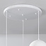 Suspension 3 lumières Wabi Sabi Ishi avec effet pierre blanche - 3 x 30 cm