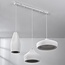 Lampe suspendue moderne blanche dans le style Wabi Sabi, 3 lumières - Kaze