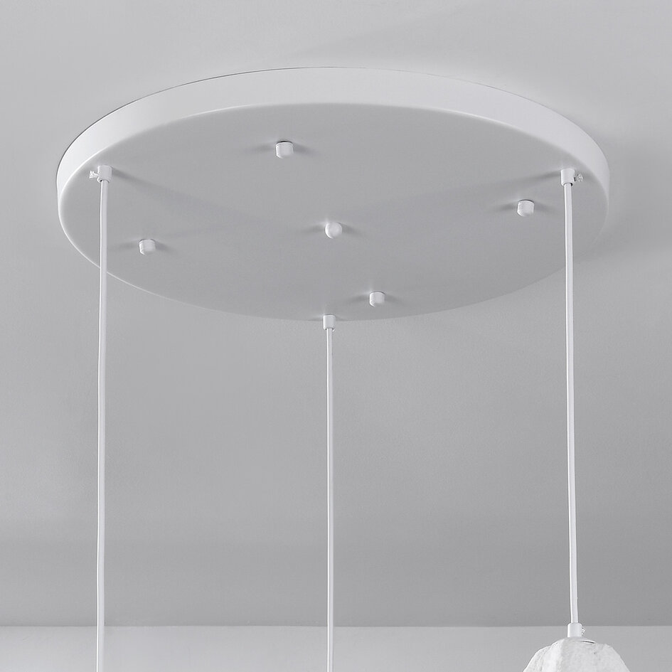 3-lichts hanglamp wit in Wabi Sabi stijl - Mizu