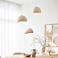 3-lichts Wabi Sabi hanglamp Ishi met zandbeige steeneffect - 3 x 30 cm