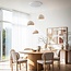 3-lichts Wabi Sabi hanglamp Ishi met zandbeige steeneffect - 3 x 30 cm