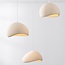 3-lichts Wabi Sabi hanglamp Ishi met zandbeige steeneffect - 3 x 30 cm